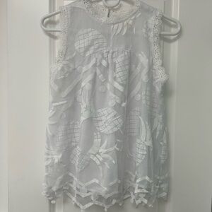 anthropologie maeve lace pineapple blouse